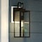 Vaxcel Clinton Steel 1 Light LED Compatible Matte Black Transitional Outdoor Wall Lantern Clear Glass T0745 - alternate 1